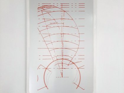 Luis López Lejardi: Projected area, 2020. Señal de aluminio impresa, 85x60 cm