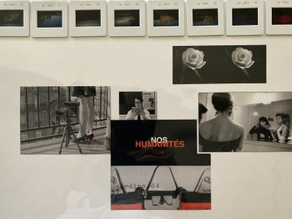 Pilar Cossío: Péripéties 13. "Machine à habiter", 2023. Collage e impresión sobre transparencia, 30 x 40 cm